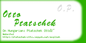 otto ptatschek business card